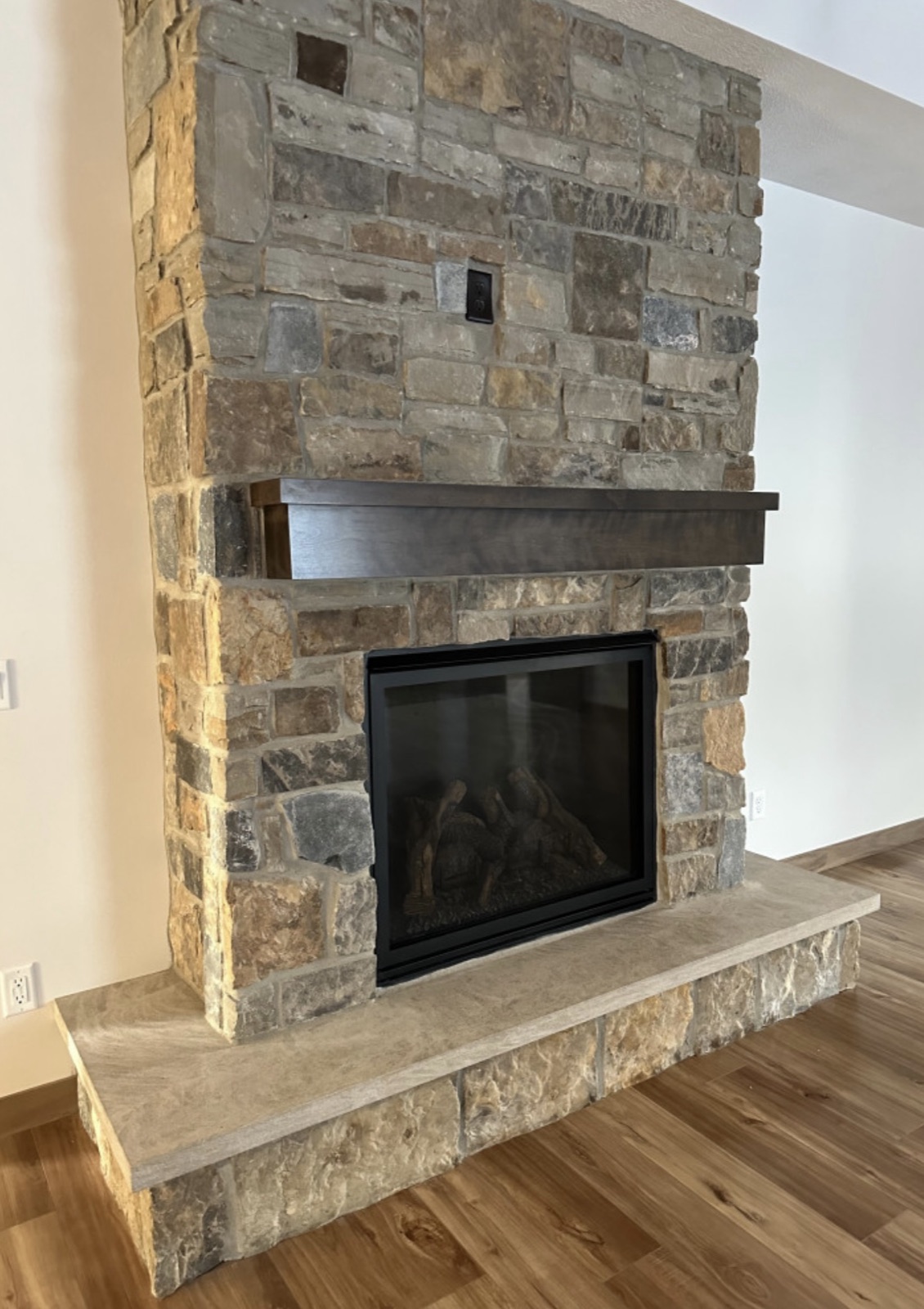 Indoor Stone Fireplaces